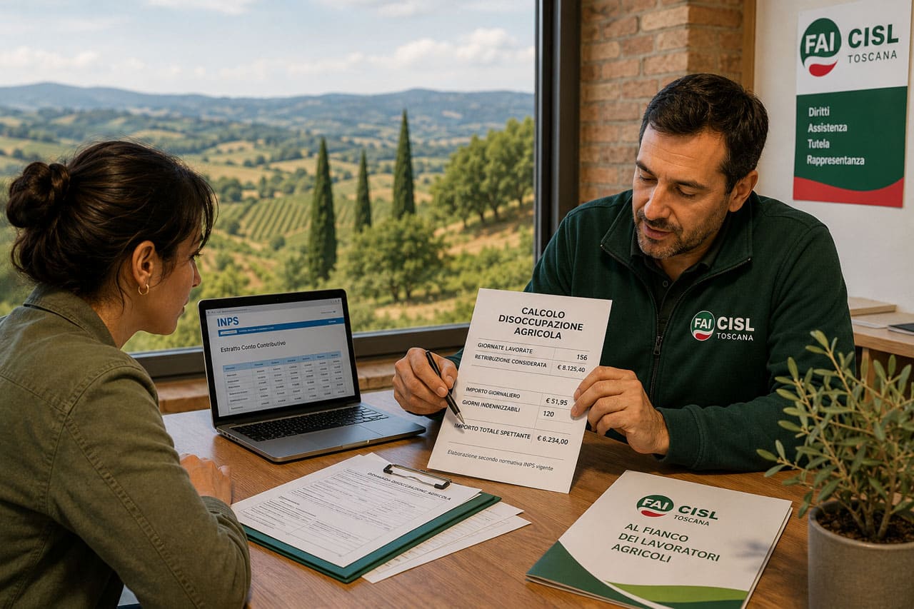 Calcolo importo della Disoccupazione Agricola in Toscana