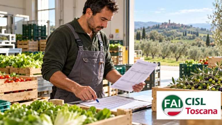 Busta paga degli operai agricoli in Toscana